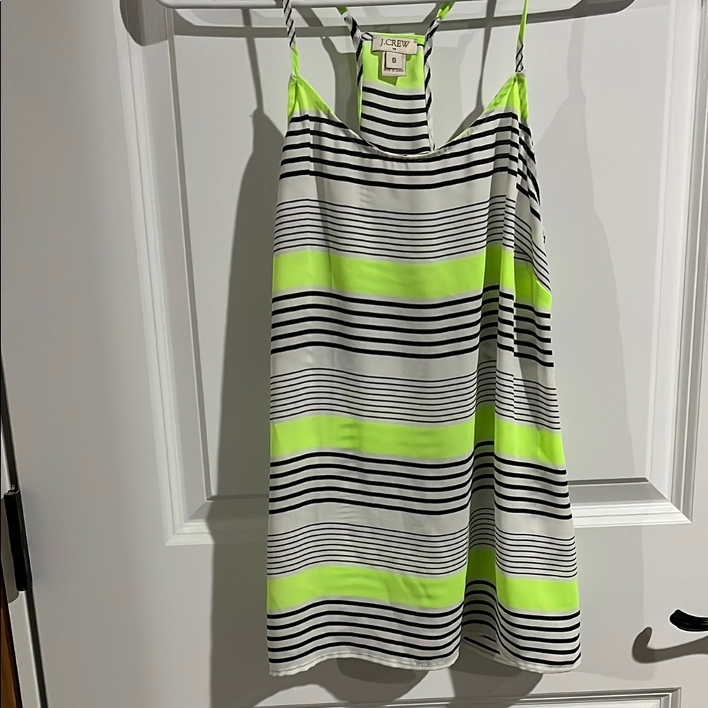 LOFT Green and White Casual Dress